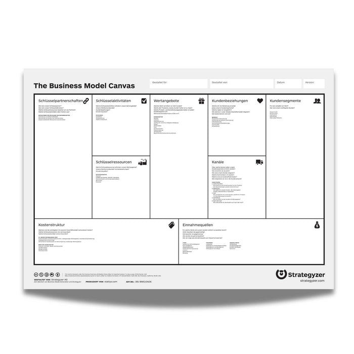 Business Model Canvas Template with Trigger Prompts for Mapping Ideas