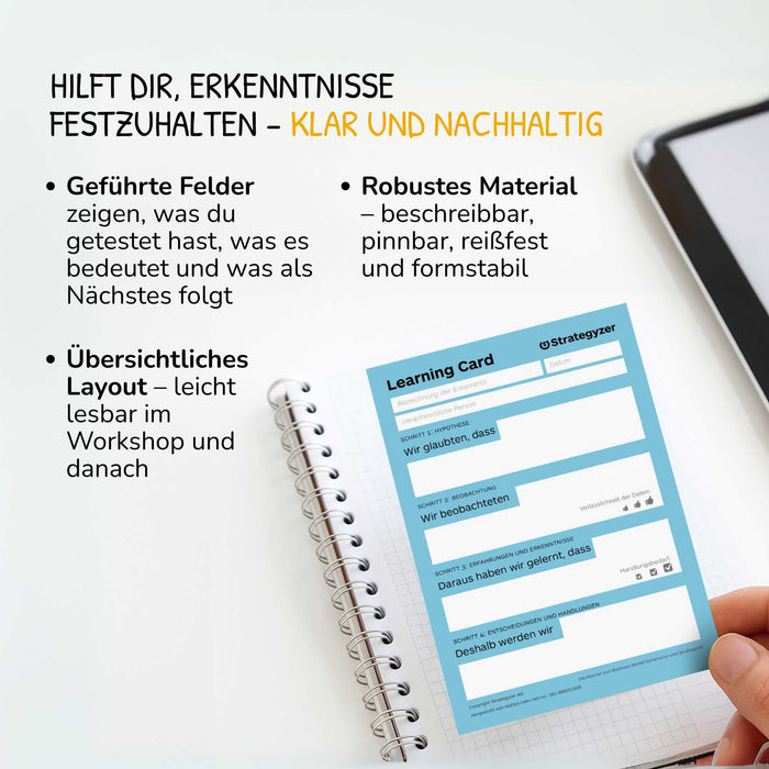 Strategyzer Business Model Learning Card – Capture and Act on Insights