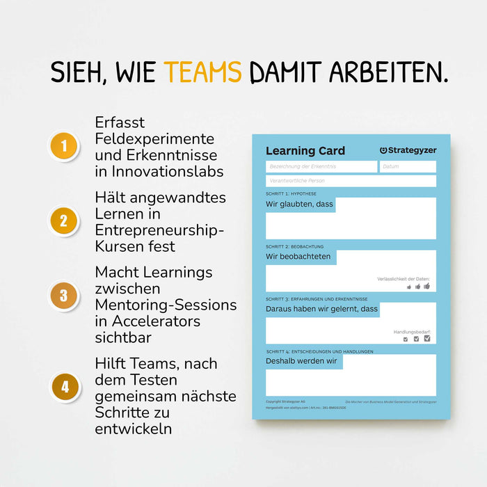 Strategyzer Business Model Learning Card – Capture and Act on Insights