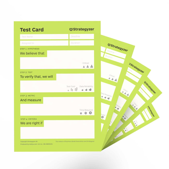 Strategyzer Business Model Test Card – Frame & Validate Business Ideas