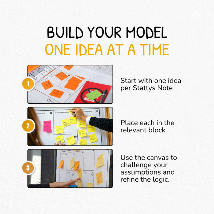 Business Model Canvas Template Without Trigger Prompts for Ideas