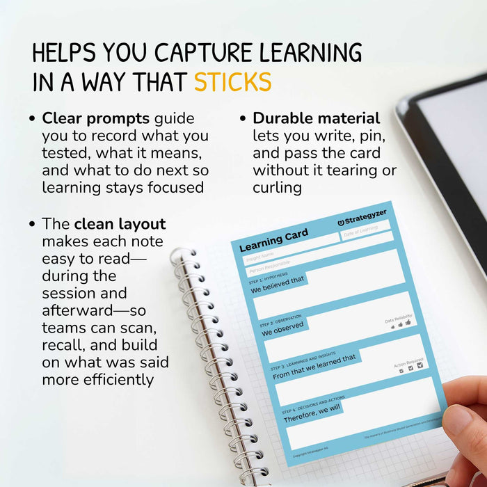 Strategyzer Business Model Learning Card – Capture and Act on Insights