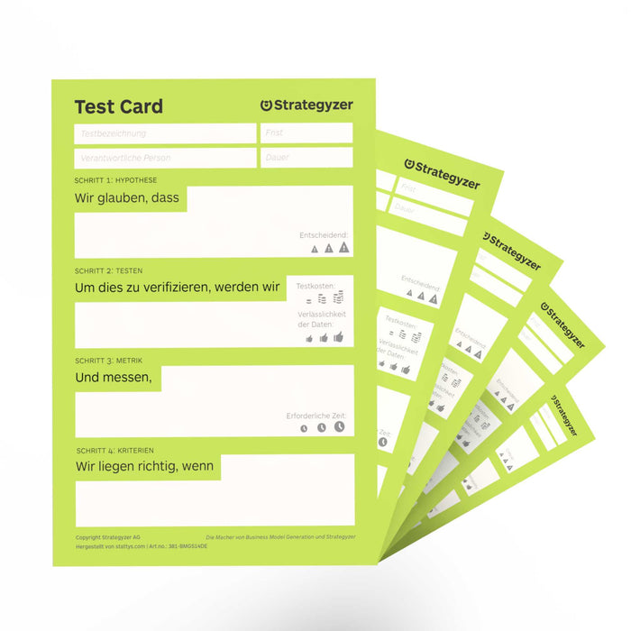 Strategyzer Business Model Test Card – Frame & Validate Business Ideas