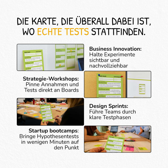 Strategyzer Business Model Test Card – Frame & Validate Business Ideas