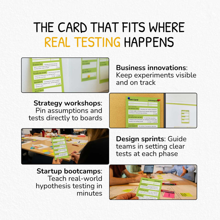 Strategyzer Business Model Test Card – Frame & Validate Business Ideas