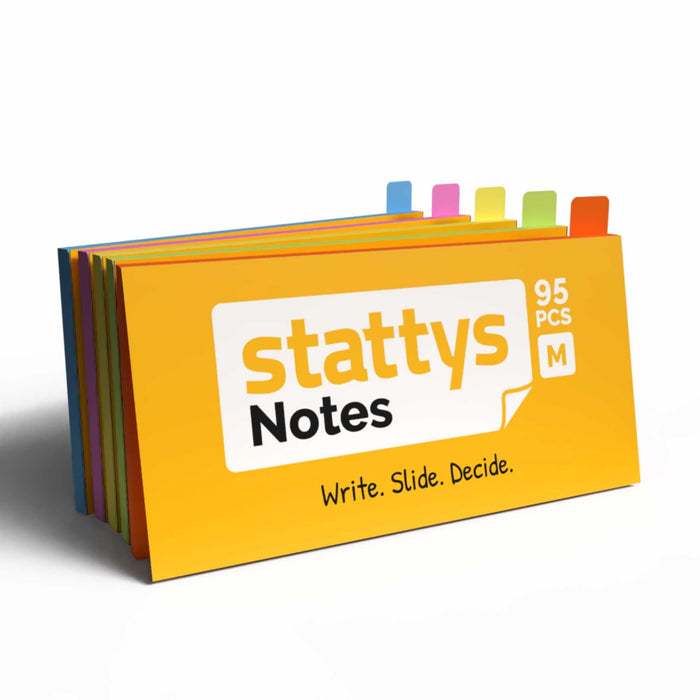 Stattys Notes M (20 × 10 cm) – Elektrostatische Notizzettel für große Ideen & Pläne
