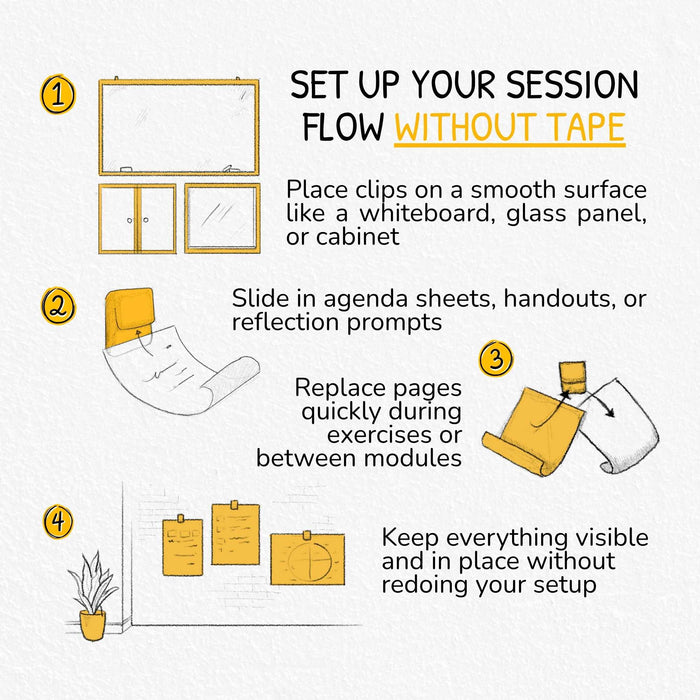 SticcosClip (4.4 x 3.5 cm) – Reusable Clip for Paper & Notes