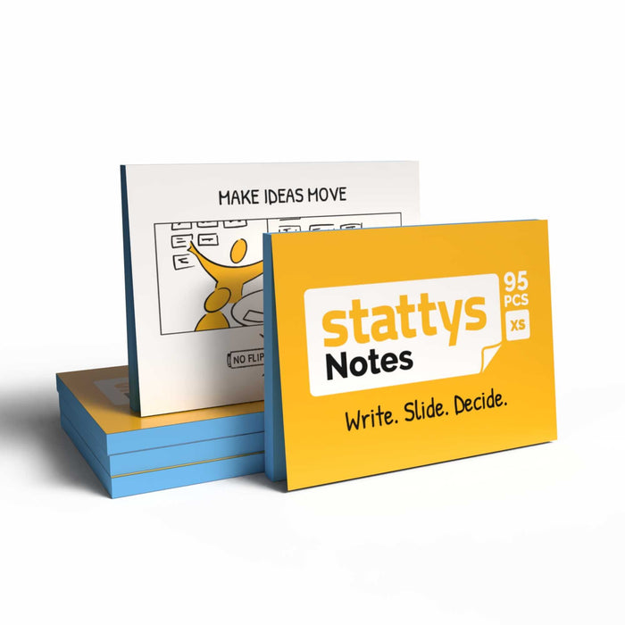 Stattys Notes XS (5 x 3,7 cm) – Super Sticky Notes without Using Glue
