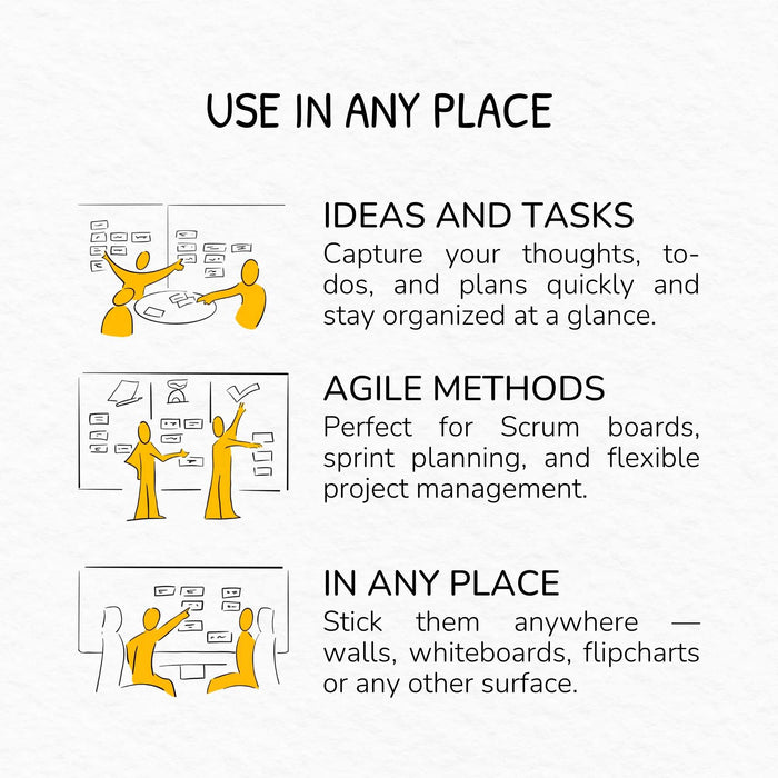 Stattys Notes XS (5 x 3,7 cm) – Super Sticky Notes without Using Glue