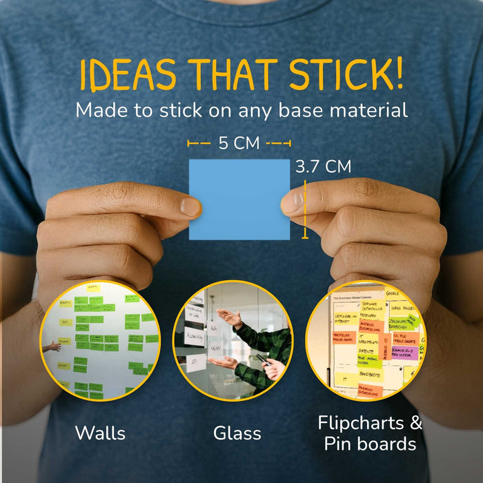 Stattys Notes XS (5 x 3,7 cm) – Super Sticky Notes without Using Glue