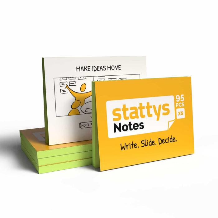 Stattys Notes XS (5 x 3.7 cm) – Electrostatic Notes for Fast & Tiny Thoughts