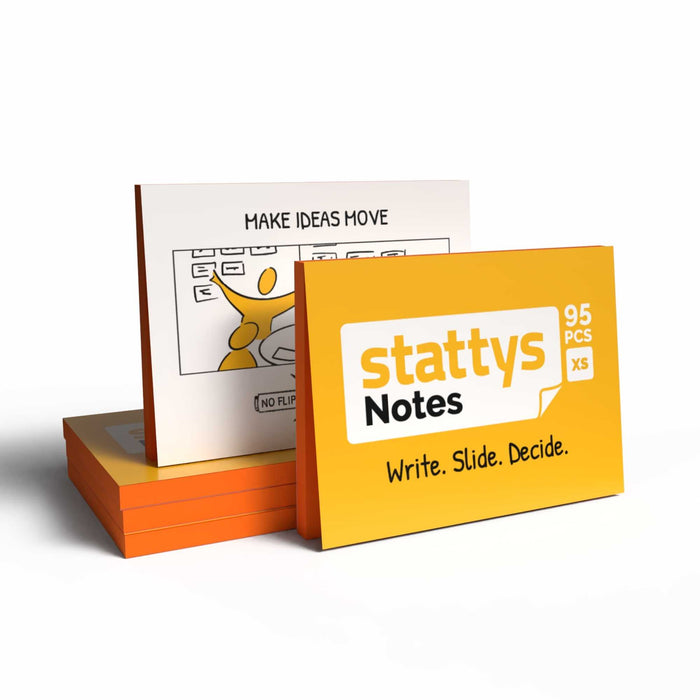 Stattys Notes XS (5 x 3.7 cm) – Electrostatic Notes for Fast & Tiny Thoughts