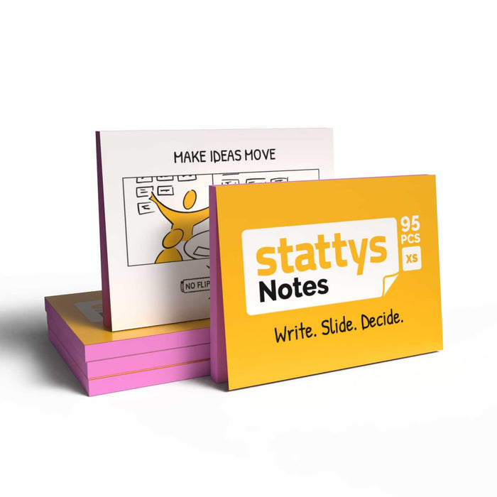 Stattys Notes XS (5 x 3.7 cm) – Electrostatic Notes for Fast & Tiny Thoughts