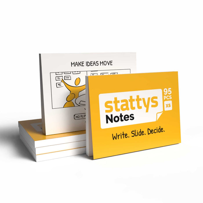 Stattys Notes XS (5 x 3.7 cm) – Electrostatic Notes for Fast & Tiny Thoughts