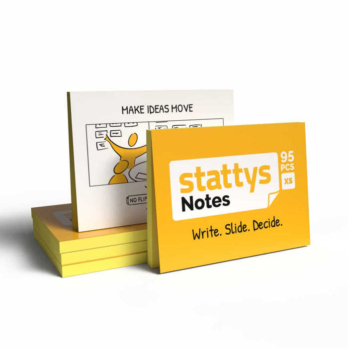 Stattys Notes XS (5 x 3.7 cm) – Electrostatic Notes for Fast & Tiny Thoughts