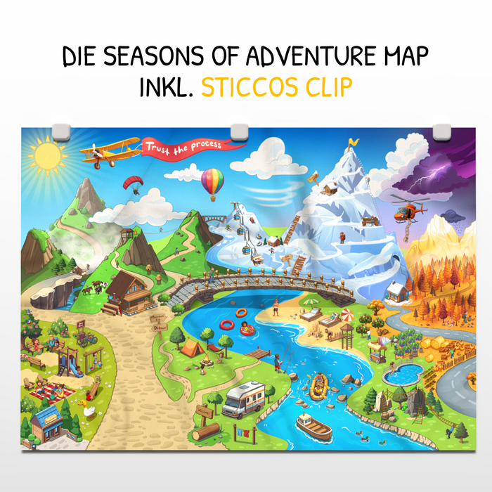 Seasons of Adventure Map with Sticcos Clip