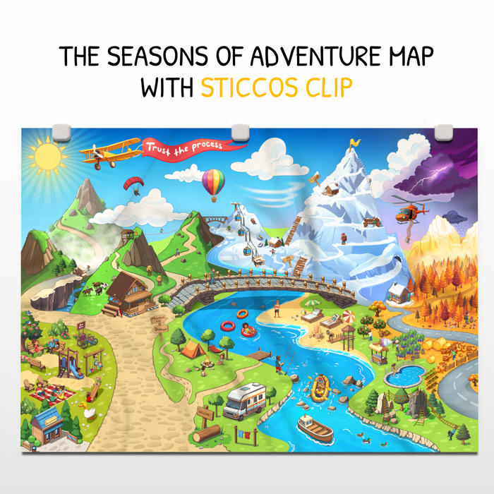 Seasons of Adventure Map with Sticcos Clip