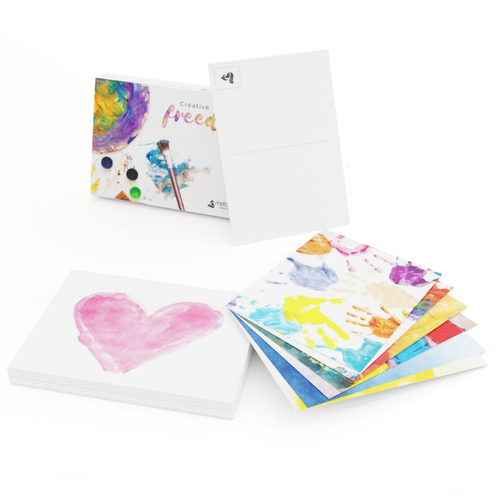 Postcards Pack "Creative Freedom" - 50 Blank Cards for Open Expression