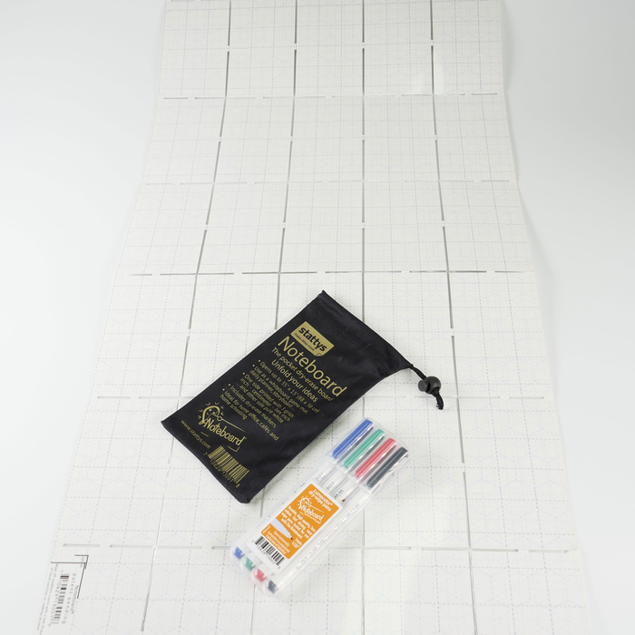 Stattys Noteboard – Foldable Pocket-Size Dry-Erase Whiteboard with 4 markers